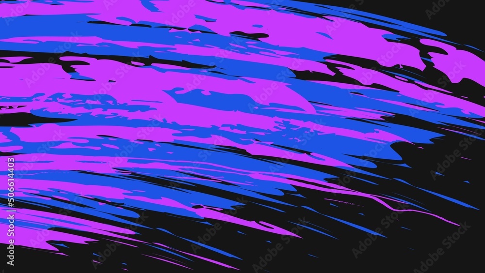 Colorful Abstract Pink Blue Paint Splash In Black Background