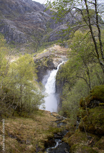 waterfall in the mountains