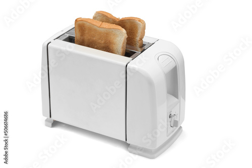 White toaster isolated on white