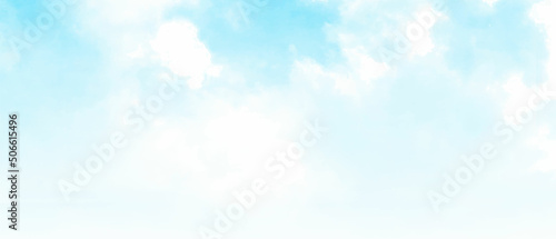 Light pale blue gradient sky background, blurred delicate clouds. Toned photo