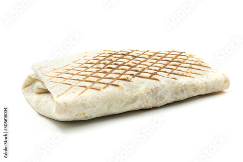  Half french Tacos sandwich on white background