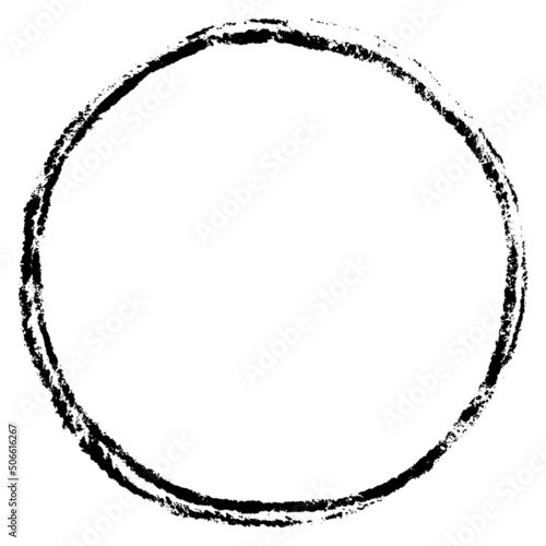 Schwarzes Tau Großer Doppelkreis Stempel