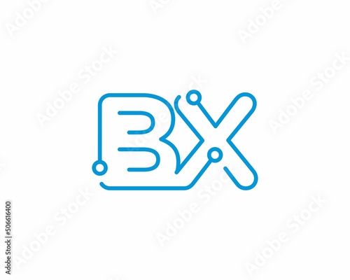 Abstract Letters BX Logo Design Template 001 © mrlover