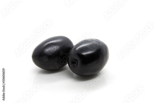 Black olive on white background