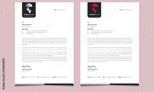 New unique clean simple construction minimal professional company abstract fresh real estate creative corporate modern business letterhead template design with red white blue color.