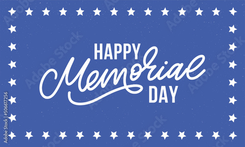 Fotografie Happy Memorial Day - Stars and Stripes Letter
