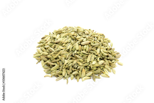 Fennel Seeds isolated on whit background