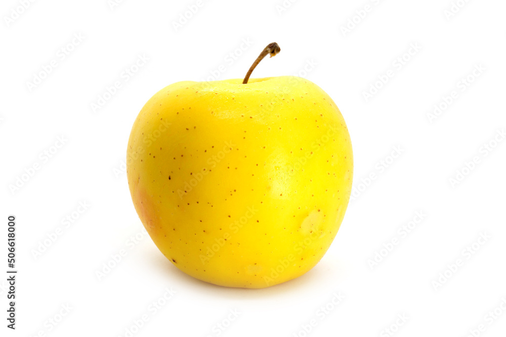 Golden delicious apples isolate on white background