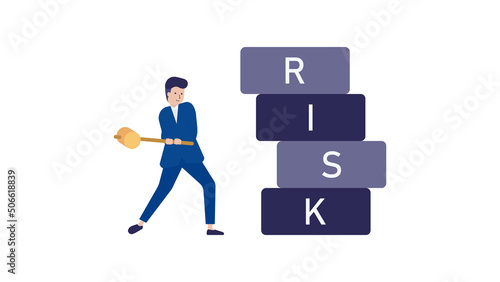 リスクヘッジ・リスクマネジメント・リスクアセスメントのイラスト素材｜mayucolor03