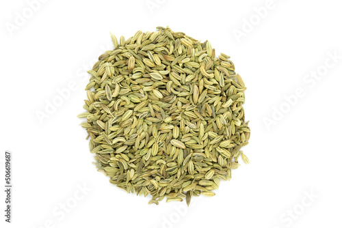 Top view of fennel seeds