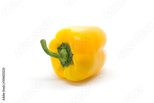 Yellow Bell Pepper isolated on white background