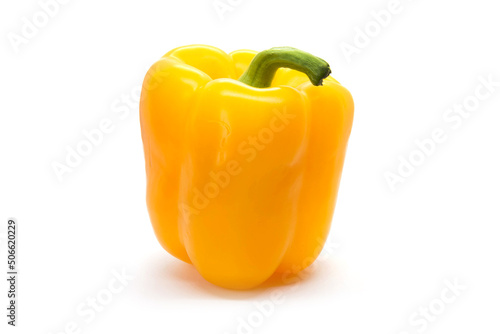 Yellow Bell Pepper isolated on white