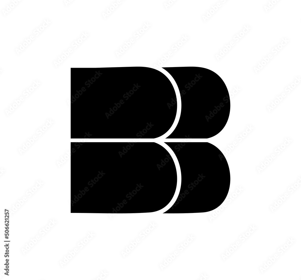 bb letter vector, BB Letter Logo Design  bold letter - obrazy, fototapety, plakaty 