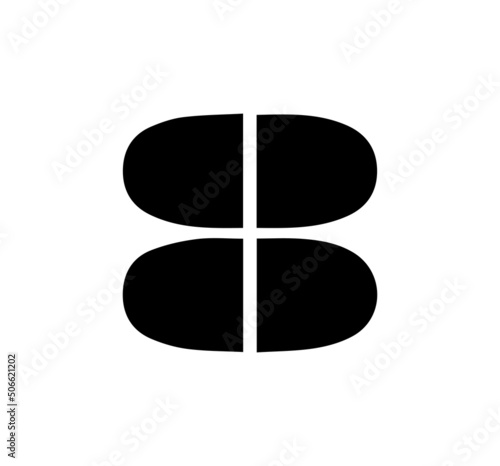 bb letter vector, BB Letter Logo Design   oval shape