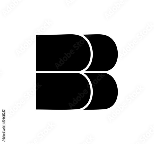 bb letter vector, BB Letter Logo Design  bold letter