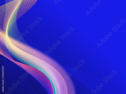 Abstract Gradient Wavy Lines Motion Background.