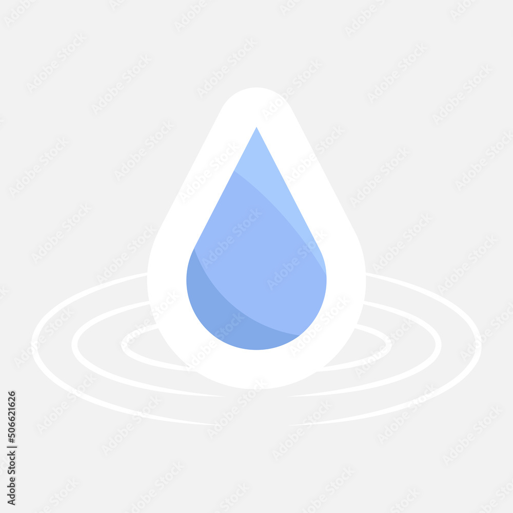Water Drop Sticker Illustration Of Blue Color. Water Drop Sticker Illustration Of Blue Color.