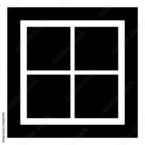 Square Elements Flat Icon Isolated On White Background