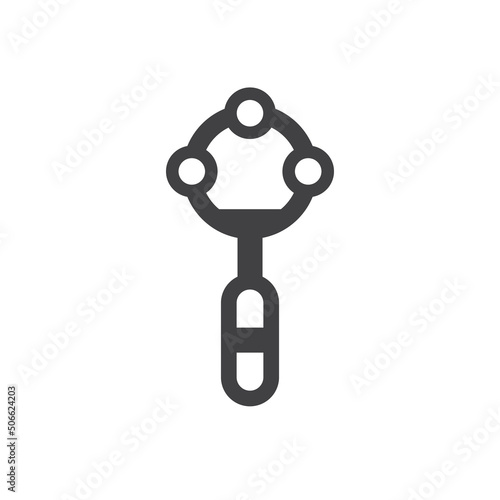 Rattle toy icon