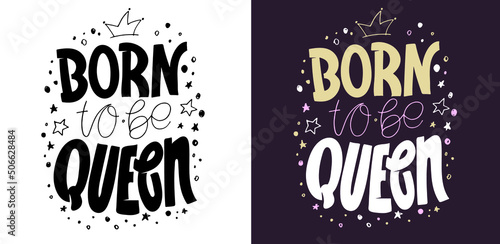 Lettering hand drawn doodle postcard. Motivation t-shirt design Label. 