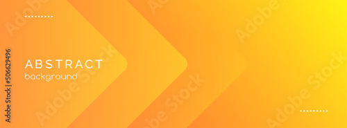 Abstract vector long banner. Minimal orange gradient background with arrows and copy space for text. Facebook cover, header, web banner
