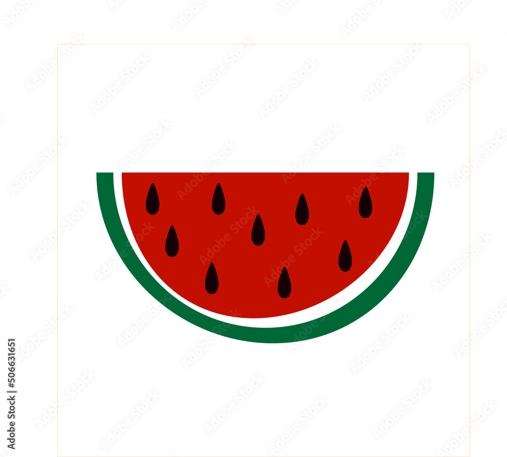 Watermelon vector. Watermelon with red flesh is halved isolate on a white background. Watermelon vector. Watermelon with red flesh is halved isolate on a white background.