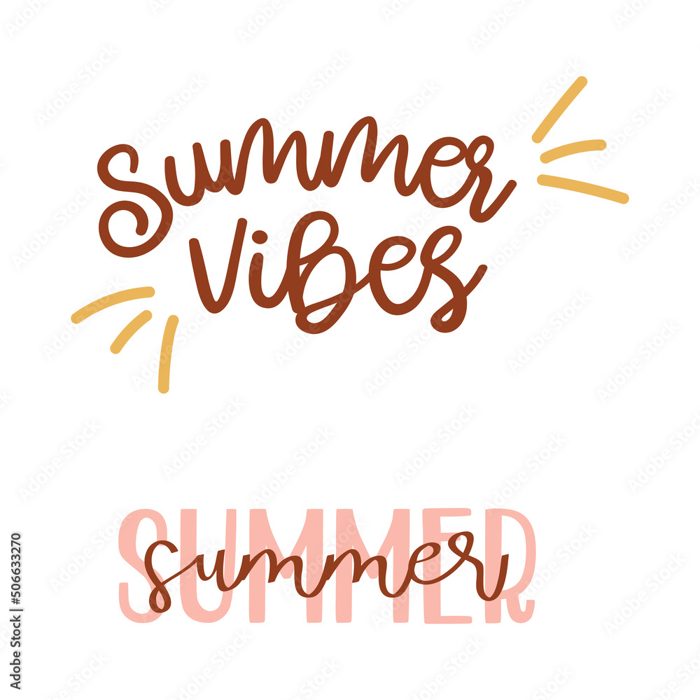 Obraz premium Summer letterings