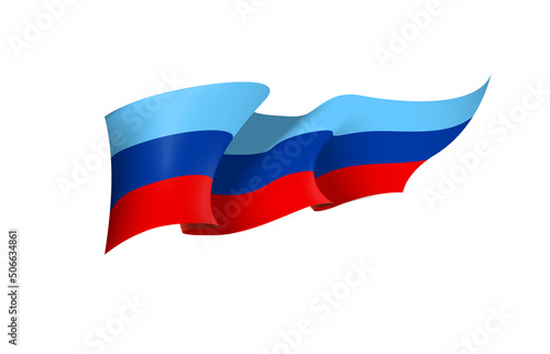 Free Download Luhansk People's Republic flag state symbol isolated on background national banner. Greeting card National Day of the Luhansk People's Republic. Illustration banner with realistic state flag of LPR. - GFXLoad