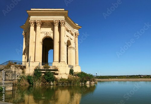 Le château d'eau, monument sur la place du Peyrou à Montpellier.
