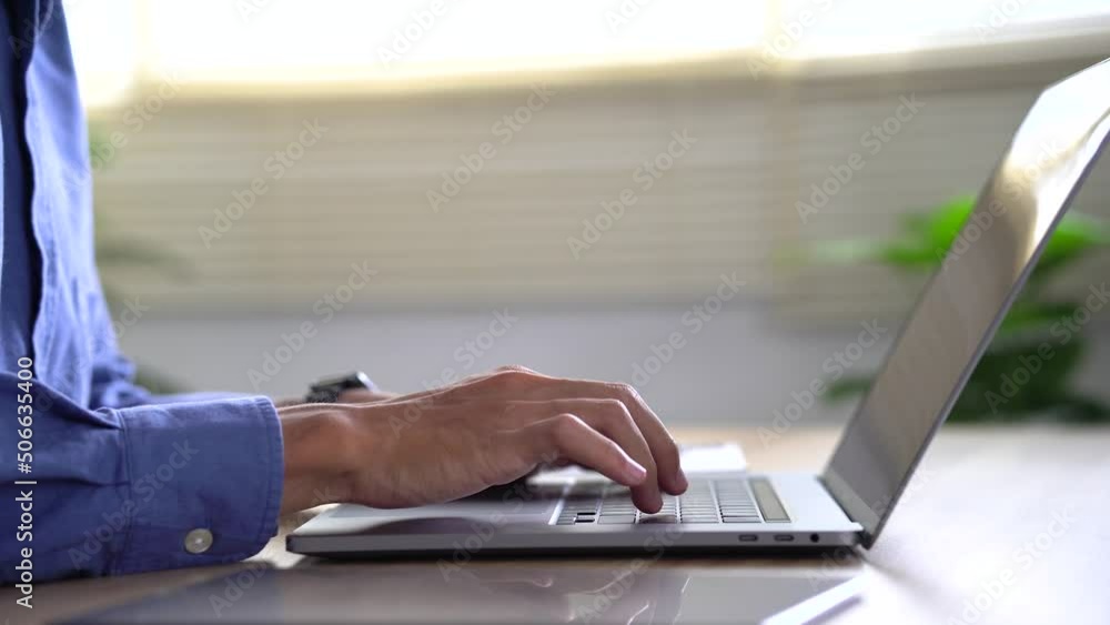 business man typing on a professional user's computer keyboard Ideas for printing datasheets, important information, sending emails and browsing the web browser. business man typing on a professional user's computer keyboard Ideas for printing datasheets, important information, sending emails and browsing the web browser.