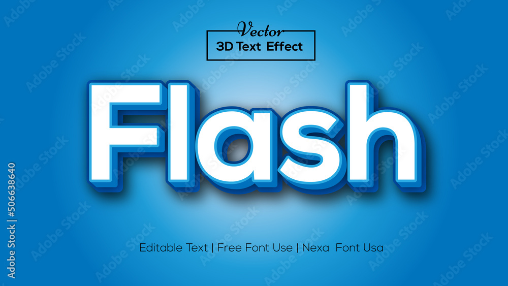 Flash 3d text effect