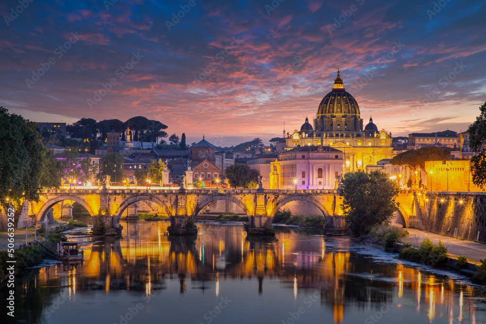 Rome, Italy. Florence, Italy and Ghent, Belgium. During several times of the day: Forum, Trevi Fountain, Vatican City, Florence Dome, St. Michiels Bridge. 