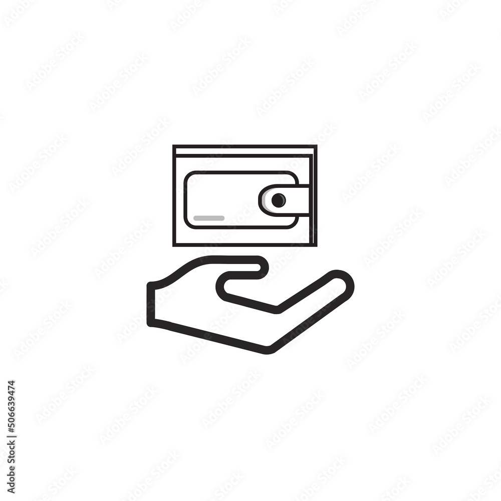 Wallet icon design on white background Free Vector Wallet icon design on white background Free Vector