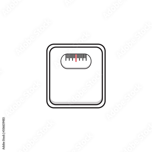 White weigh scales on white background Free Vector