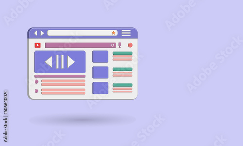 3D influencer website icon vector for channel on social media streaming platform