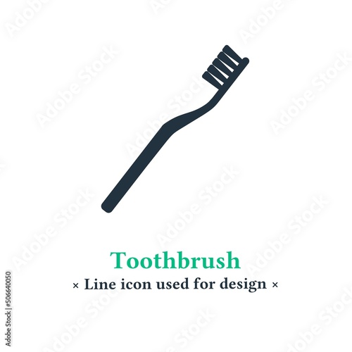 Toothbrush icon isolated on a white background.  Oral care  oral hygiene equipment symbol for web and mobile apps.