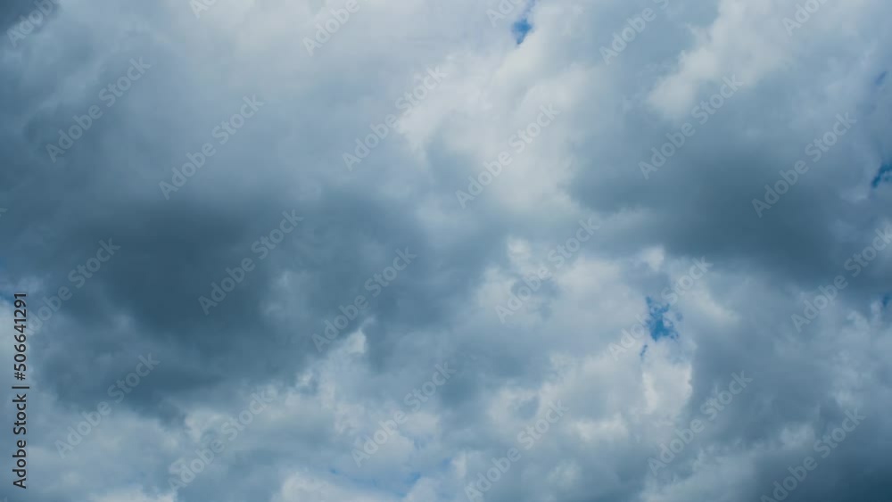 Timelapse blue sky with white clouds. Fluffy cumulus white clouds. Nature weather. Background video Timelapse blue sky with white clouds. Fluffy cumulus white clouds. Nature weather. Background video