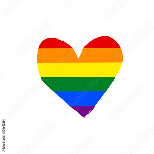 Free Download Heart shape in flag LGBT color, doodle style. LGBT icon. Template design, vector illustration. Love wins. Geometric shapes in the colors on the rainbow. Colorful symbols. Gay pride collection. Banner - GFXLoad
