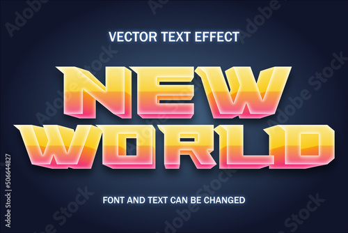 new world game fantasy adventure style 3d editable text effect font style template background wallpaper banner poster flyer photo