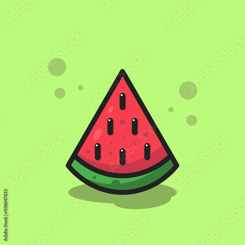 Fresh watermelon sliced fruit vector illustrtion