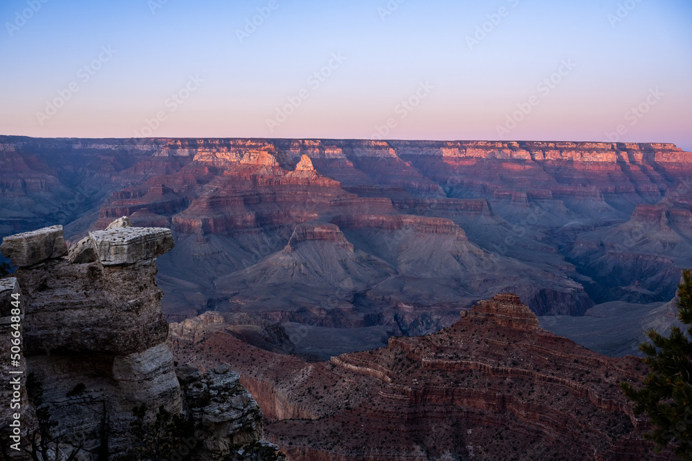 Sunlight Fades In The Evening From Mather Point