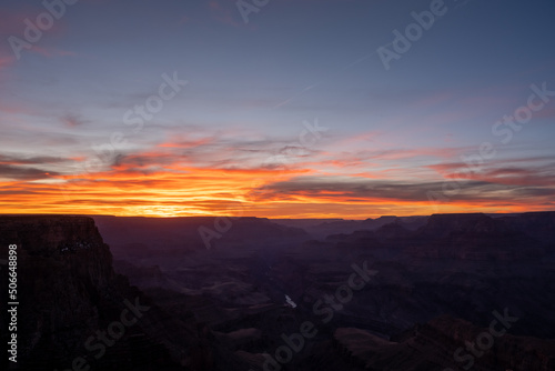 Sunset Light Fades into Evening from Lipan Point
