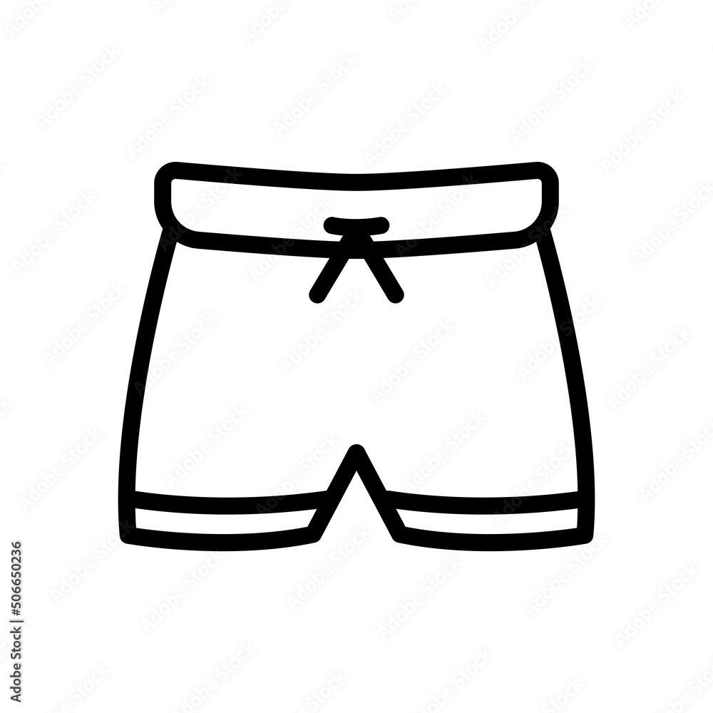 Men's swim trunks icon vector. Swimming, sport. line icon style. Simple design illustration editable Men's swim trunks icon vector. Swimming, sport. line icon style. Simple design illustration editable