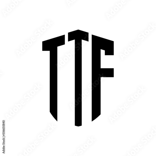 TTF letter logo design. TTF modern letter logo with black background. TTF creative  letter logo. simple and modern letter logo. vector logo modern alphabet font overlap style. Initial letters TTF   photo