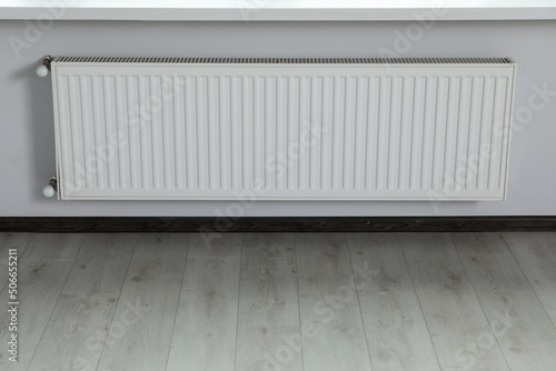 Wallpaper Mural Modern radiator on white wall in office. Interior design Torontodigital.ca