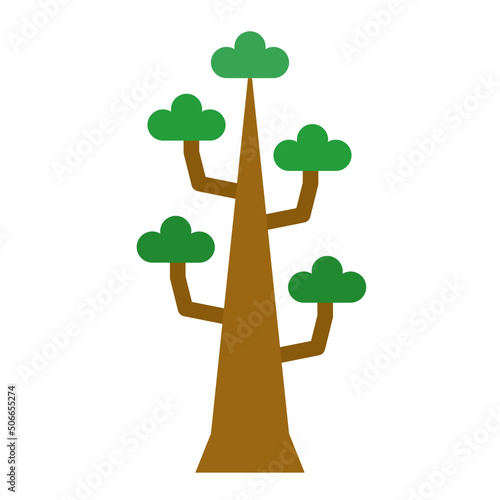 tree flat icon 