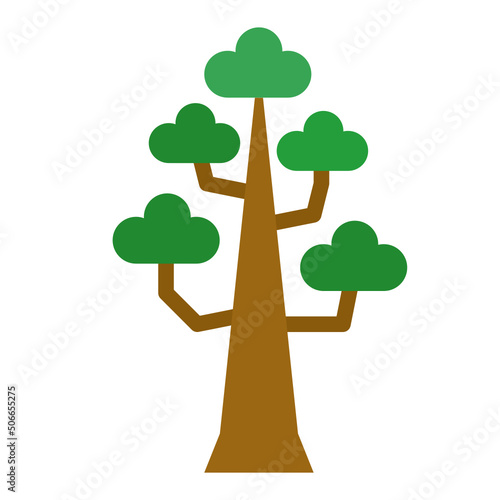 tree flat icon 