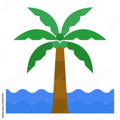 coconut flat icon 