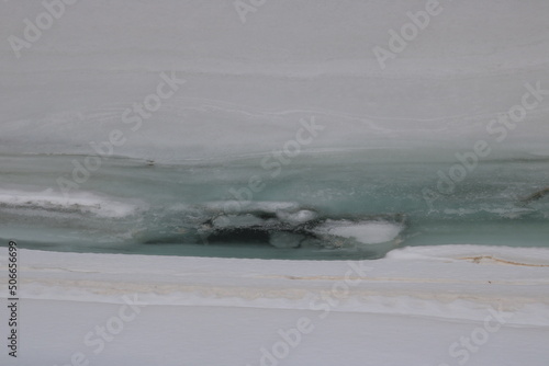textures, d'eau gelée dans un lac de montagne en valais suisse