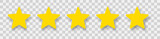 Five stars. Customer feedback concept